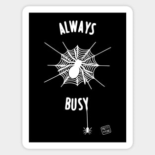 Always Busy Spider Web Sticker